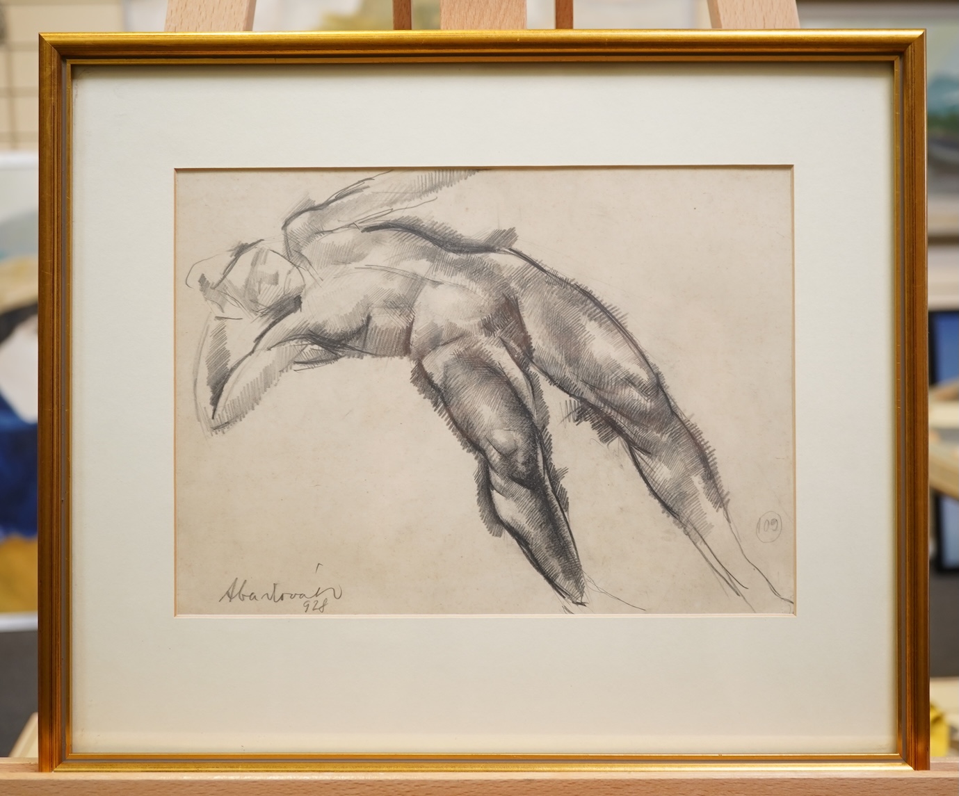 Vilmos Aba-Novák, Hungarian (1894-1941), Nude study